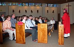 Bishop Wester confirms St. Olaf teens