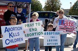 Parishioners pray for the unborn, form a Life Chain