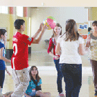 Youth learn about Catholic faith with fun and games