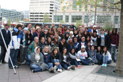 Students peacefully protest child soldiers in Uganda