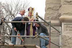 Time capsule is placed in the corner stone until 2109