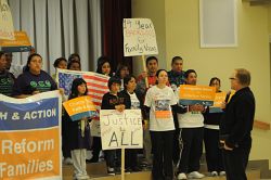 Marchers breakfast at St. Ambrose on way to D.C.