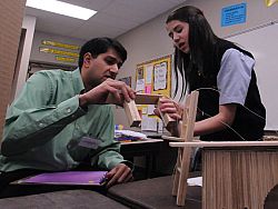 Gymnast stretches to win top science fair award
