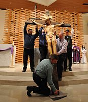 Crucifix brought into new Saint Joseph the Worker
