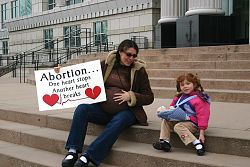 Pro-life group faces opposition in prayer rally