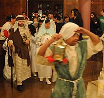 Community welcome at las posadas celebration
