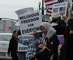 Local Catholics join rally against HHS mandate