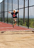 Young athletes compete at track and field meet