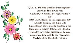 Seminarista ser&aacute; ordenado al sacerdocio el 14 de agosto
