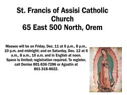 Feast of Our Lady of Guadalupe events