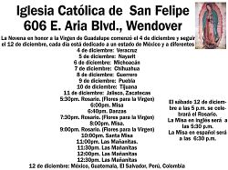 Celebraciones 2020 para la Virgen de Guadalupe