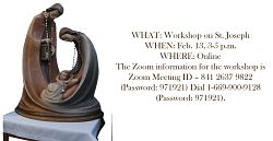 Workshop on Saint Joseph set for Feb. 13