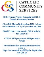 La cena de premios Humanitarios de CCS ser&aacute; en vivo, con la opci&oacute;n de verla desde casa