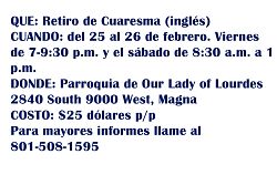 Parroquia ofrece tres eventos para cultivar la Fe Cristiana, todos est&aacute;n invitados 