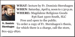 Fr. Sternhagen to speak on 'Discipleship in America'