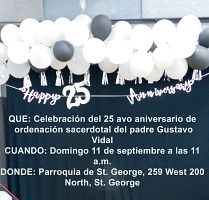 El padre Vidal celebra su 25 avo aniversario de ordenaci&oacute;n sacerdotal