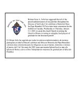 Diocesan Memorial Masses for Pope Benedict XVI