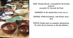 D&eacute; de comer al hambriento a trav&eacute;s de los �Empty Bowls�
