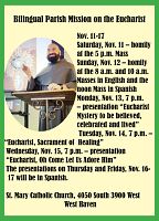 St. Mary Parish mission to focus on the Eucharist