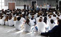 Retreat for eighth-grade Catholic School students focuses on courage, compassion and connection