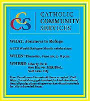 �Journeys to Refuge� event, hosted by CCS, will highlight experiences of refugees