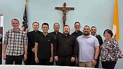 Seminarians Meet with Bishop Solis
