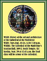 Classes to focus on art and architecture of cathedral