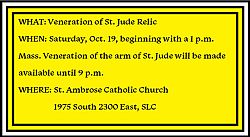 Relic of St. Jude makes stop in Utah during tour of U.S.