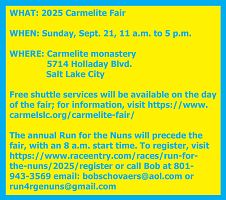 Carmelite Fair will be Sept. 21