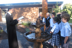 St. Vincent visits Saint Vincent de Paul School