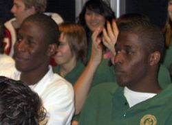 St. Joseph students assist hurricane-torn school