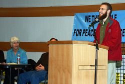 Community Speak-Out Against the War crowd overflows