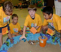 Beach party bible school teaches the Beatitudes