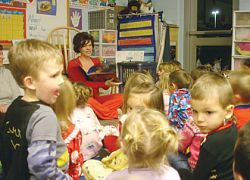 Students show their Christmas spirit in their pajamas