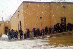 CCS clients seek services, even in the rain