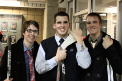 Juan Diego alumni hockey team helps a teammate