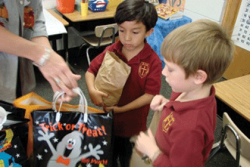 Saint Olaf kindergartners show their generosity
