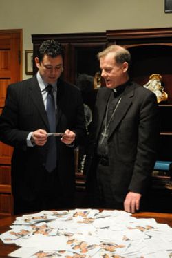 Bishop Wester delivers cards calling for immigration legislation reform to Utah's congressmen