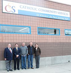 Local businesses help CCS' St. Vincent de Paul Dining Hall gain name recognition with signs
