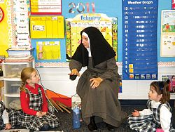 Saint Louise de Marillac visits St. Vincent's