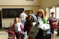 Saint Mary parishioners collect blankets to send to tsunami victims in Japan