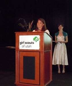 Mother and daughter receive highest honors at Girl Scout luncheon