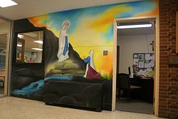 Our Lady of Lourdes School welcomes mural