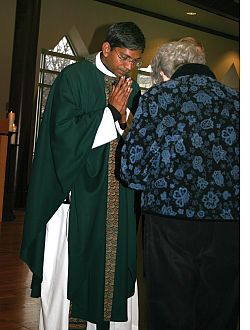 Diocesan priest from India attends the U