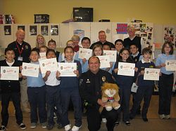 Surprise visit to D.A.R.E. graduates at St. Andrew