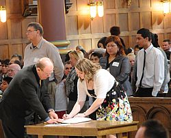 Diocese of SLC welcomes catechumens, candidates