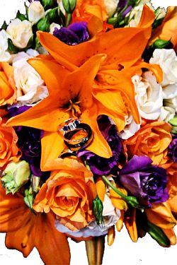 Here come the bride and groom - and the entire community!