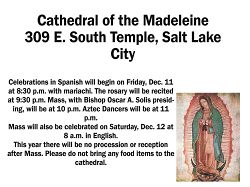 Feast of Our Lady of Guadalupe events