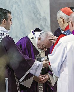 The distribution of ashes on Ash Wednesday will be by sprinkling because of pandemic