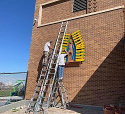 New artwork at Our Lady of Lourdes Catholic School is a memorial 'to all that suffered' during the pandemic